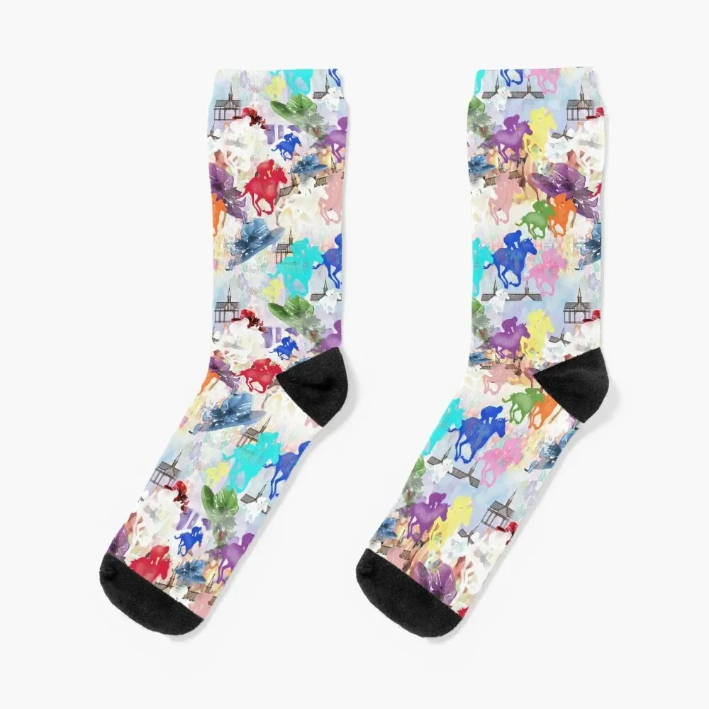 Off to the Horse Races Socks aesthetic luxe Socks Female Men's