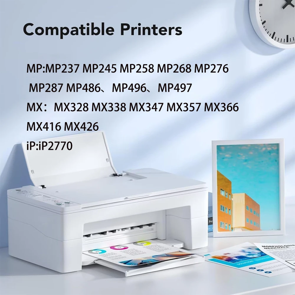 PG810 CL811 Ink Cartridge PG810 CL811 Refill Ink Kit Replacement for Canon Pixma IP2770 IP2772 MP245 258 276 486 Inkjet Printer