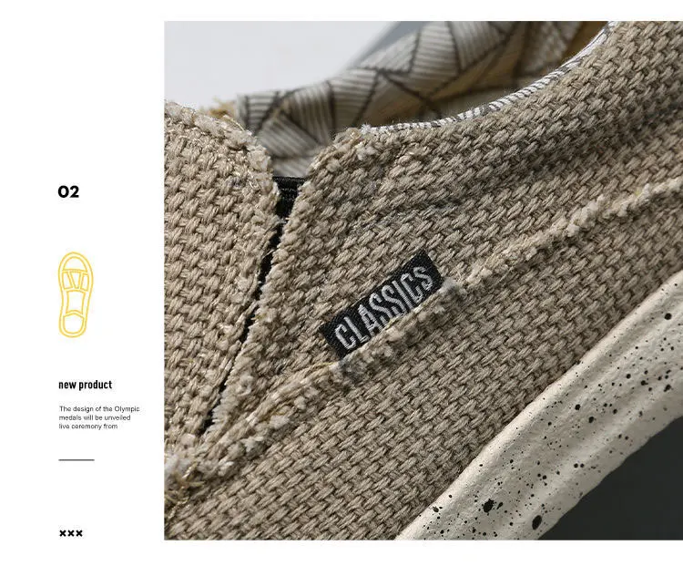 Stylische Herren-Slipper aus Denim - Atmungsaktiver Komfort für den ganzen Tag, leichtes Design, ohne Schnürsenkel, einfach anzuziehen und auszuziehen. – Detail 3