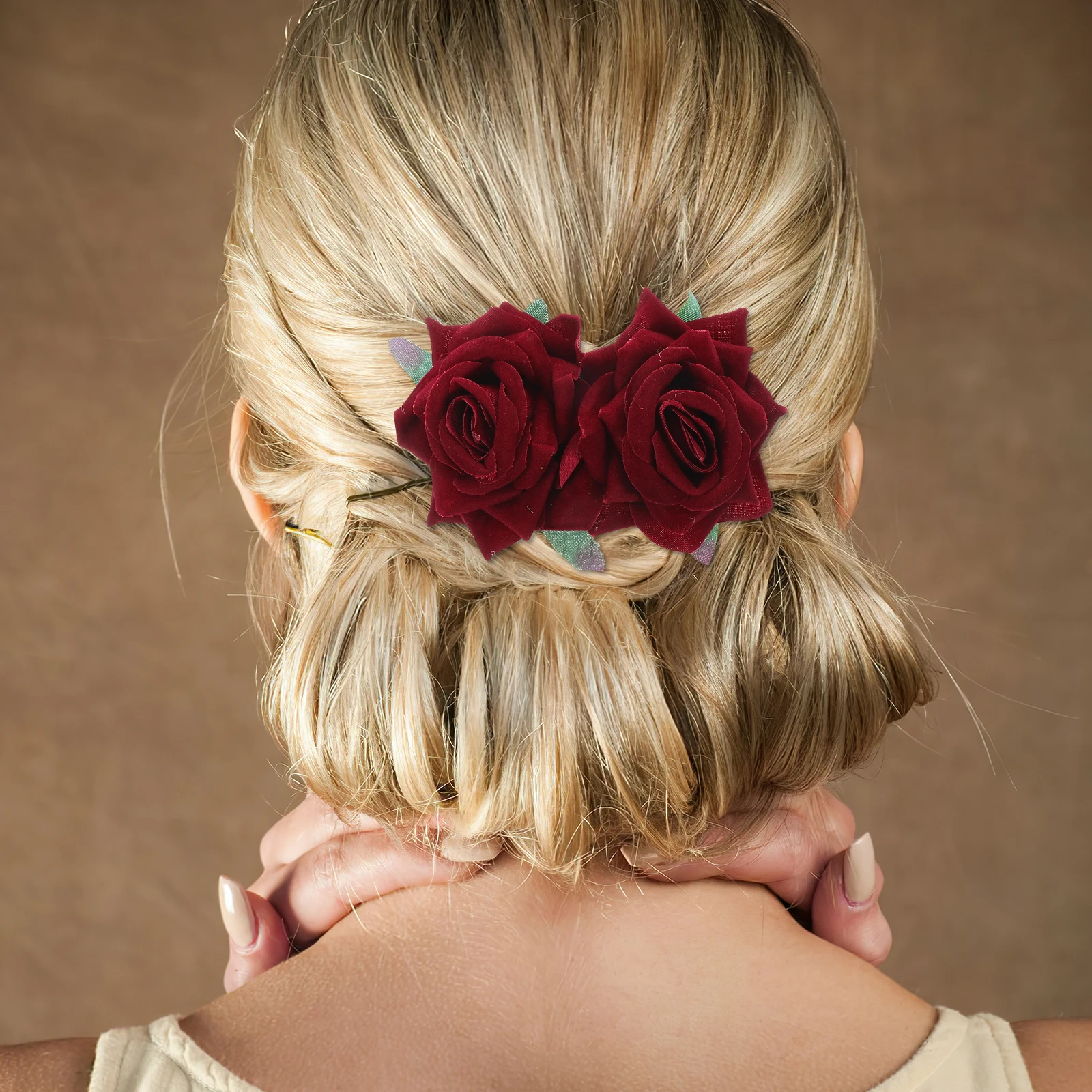 

Rose Flower Elegant Bridal Hair Accessories for Wedding Floral Comb Bridesmaids Tropical Party Floral Hairpins