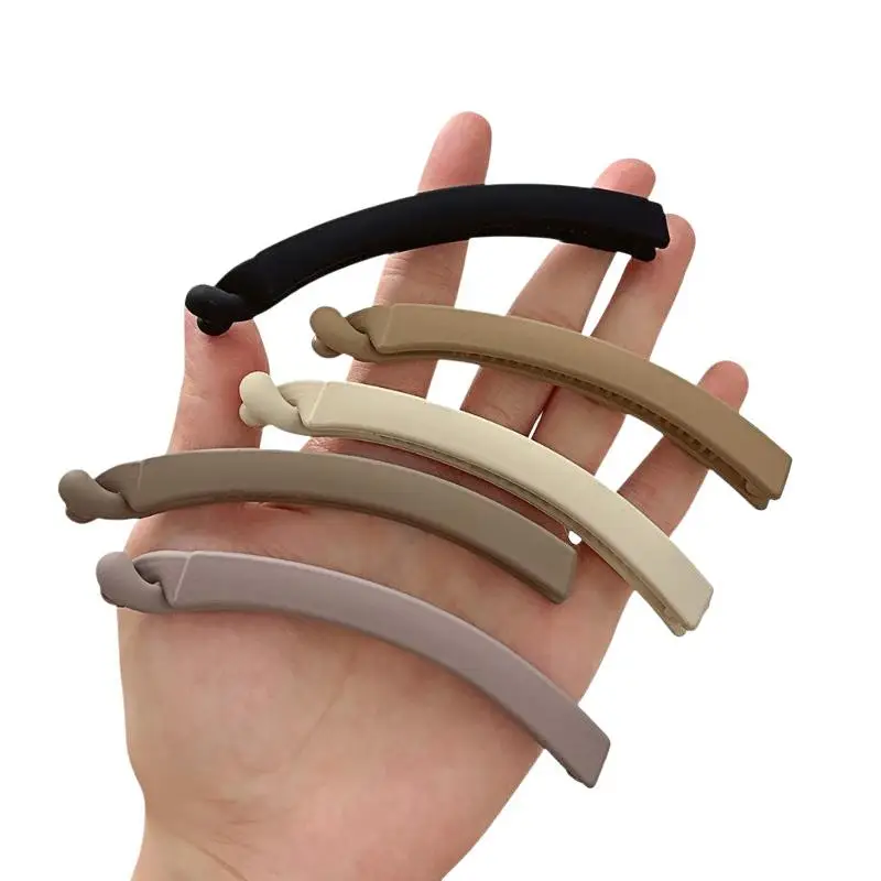 5 Stück Acryl-Bananenklammern, elegante Damen-Haarspangen für den Hinterkopf, koreanische Pferdeschwanz-Haarnadeln, Haarspangen für Mädchen, Haar-Accessoires – Detail 9