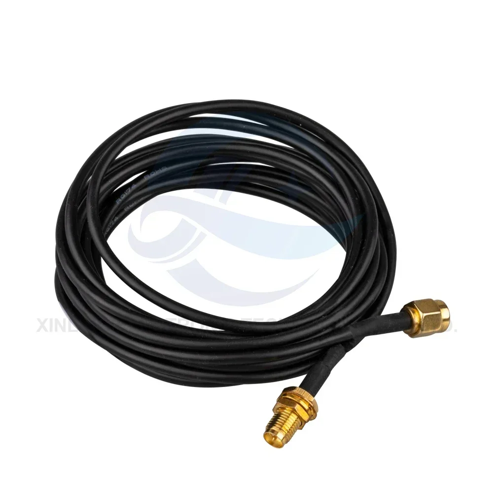 RP-SMA SMA Connector Male to Female Extension Cable Copper Feeder Wire for Coax Coaxial WiFi Network Card RG174 Router Antenna