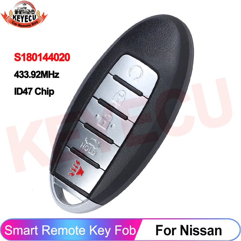 

KEYECU S180144020 KR5S180144014 For Nissan Altima Maxima 2013 2014 2015 Keyless Go Smart Remote Car Key 433MHz ID47 Chip