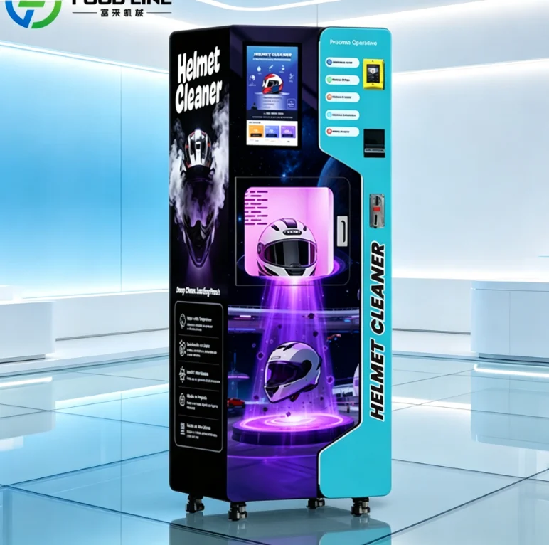 Commercial Touch Screen Automatic Helmet Cleaning Vending Machine