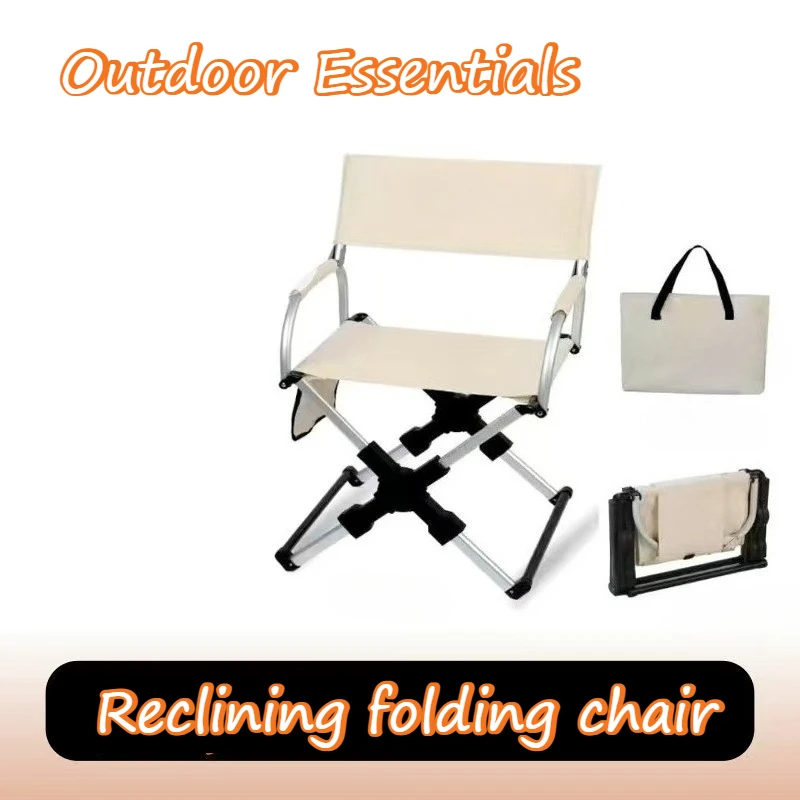 

Folding Portable Camping Stools Aluminum Alloy Frame Side Pocket Waterproof Anti-tear Camp Chair Hiking Solid Camping Furnishing