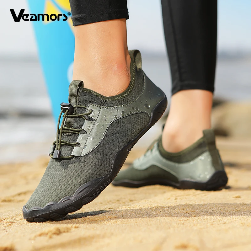 

VEAMORS Wading Shoes Beach Water Sports Shoes Swimming Aqua Shoes Quick Drying Wading Sneakers for Men Women Surfing Boating