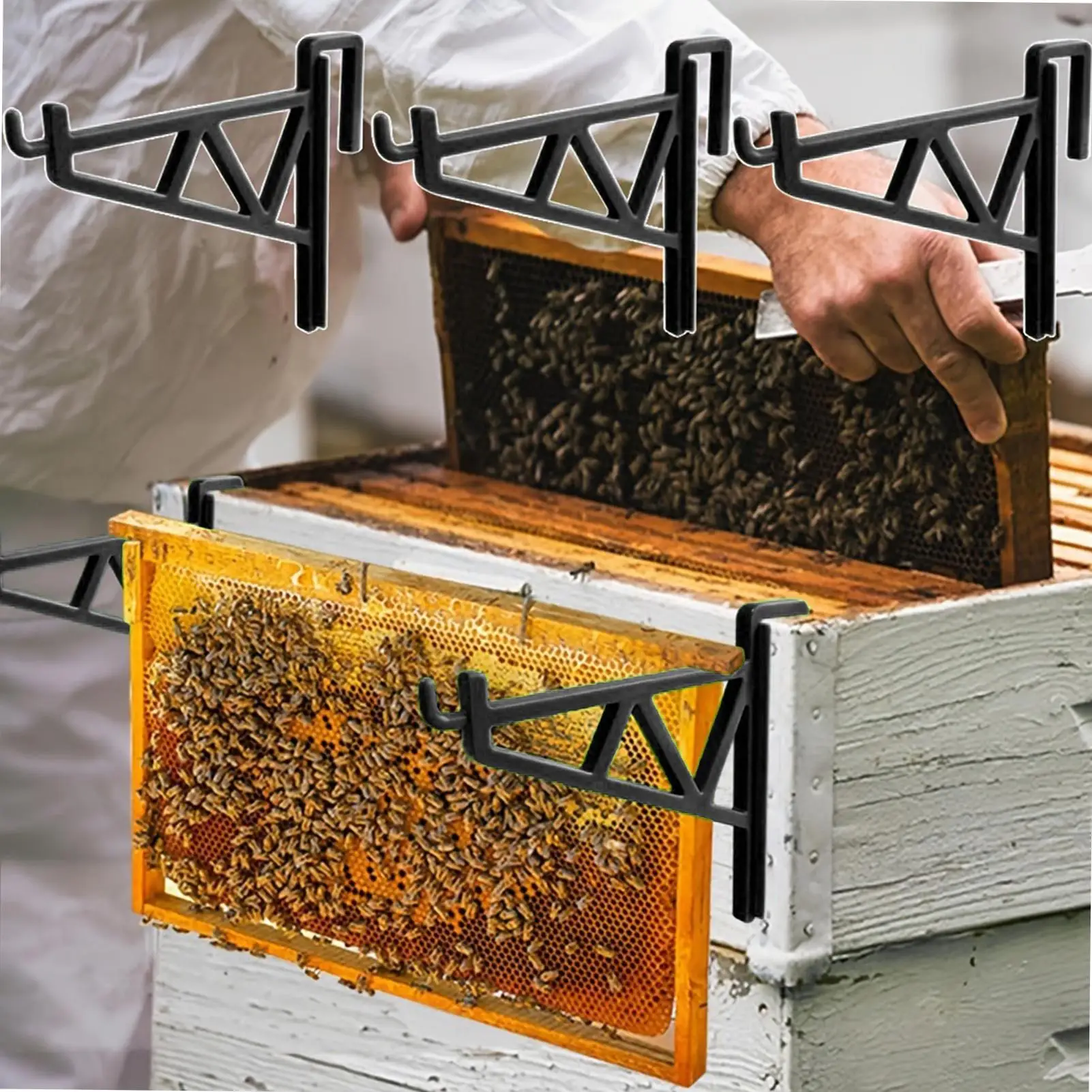 Hive Tool 2 Pieces Apiary Hive Fastener Beekeeping Tools for Honey Harvesting Farm Outdoor Park Garden Yard