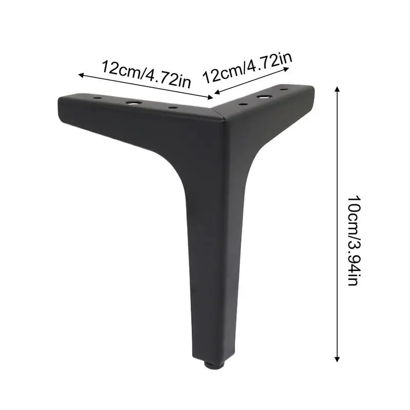 4 Buah Kaki Furnitur Modern Logam Penyangga Segitiga Pengganti Dasar Bersudut untuk Perangkat Keras Dapur Keluarga Makan Meja