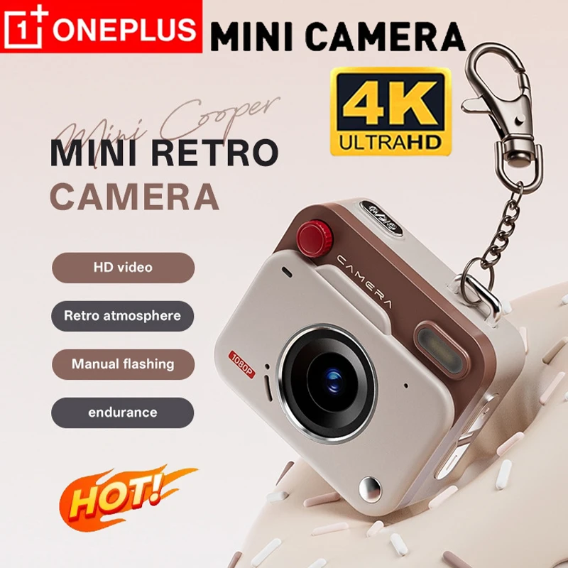 OnePlus Thumb Pocket CCD Digital Camera Retro Mini Camera Portable Keychain Camera Outdoor Travel Photo Recorder Gift 2026 New