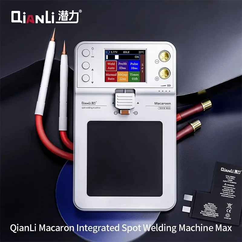 QIANLI Macaron Portable Spot Welding Machine Mobile Phone Battery Cell Battery Spot Welding Rechargeable 6-Speed Output Power