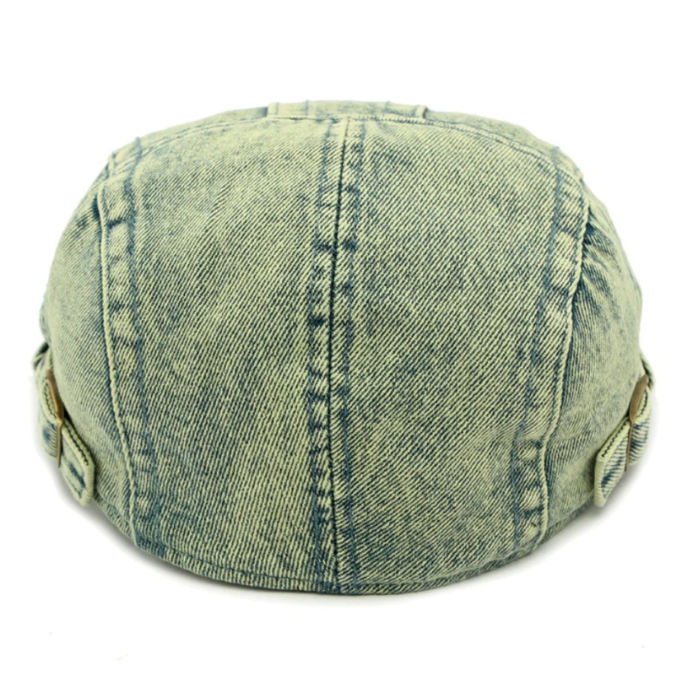 HT4804 Mens Berets Women Spring Summer Autumn Denim Cap Artist Painter Beret Hat Male Female Ivy Flat Cap Adjustable Beret Cap