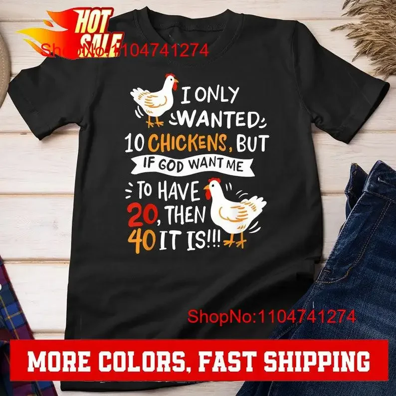 

Футболка «I Only Wanted 10 Chickens Crazy Chicken Farmer» SweaT, винтажная стираная дизайнерская одежда с графикой, универсальная мода