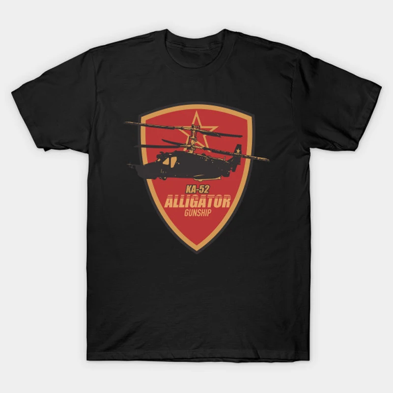 

Russian Army Ka-52 Alligator Attack Helicopter T Shirt. New 100% Cotton Short Sleeve O-Neck Casual T-shirts Size S-3XL