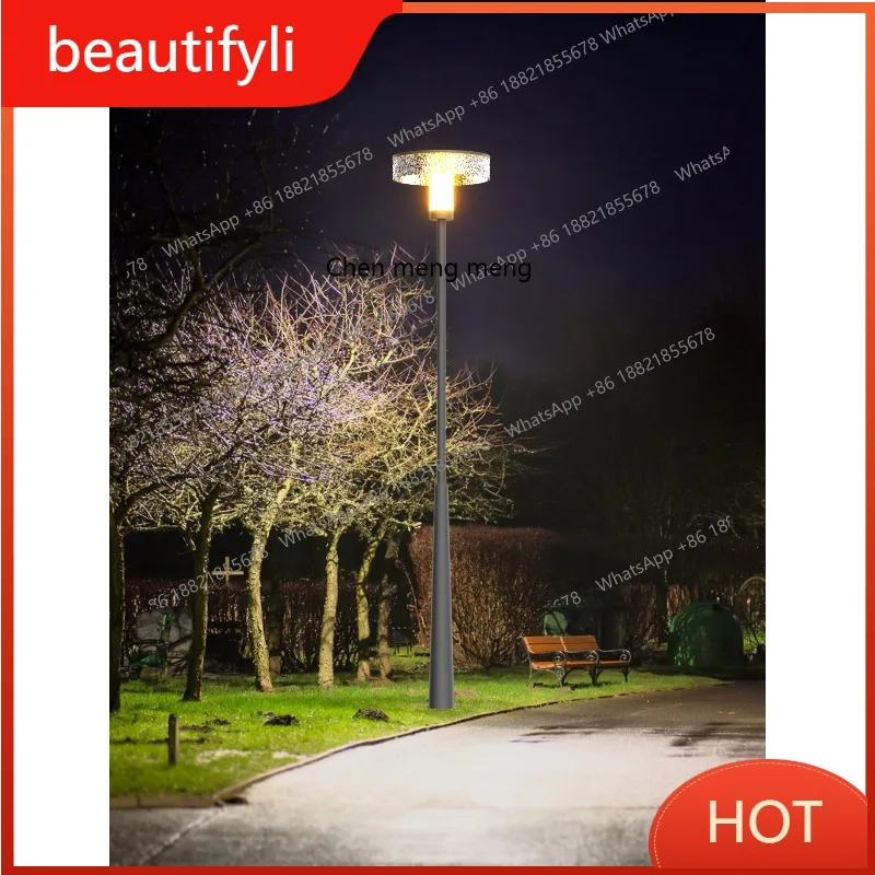 

L6080 Outdoor Modern Simple Garden Solar High Pole Light Outdoor Villa Garden Light Community Garden Landscape Light