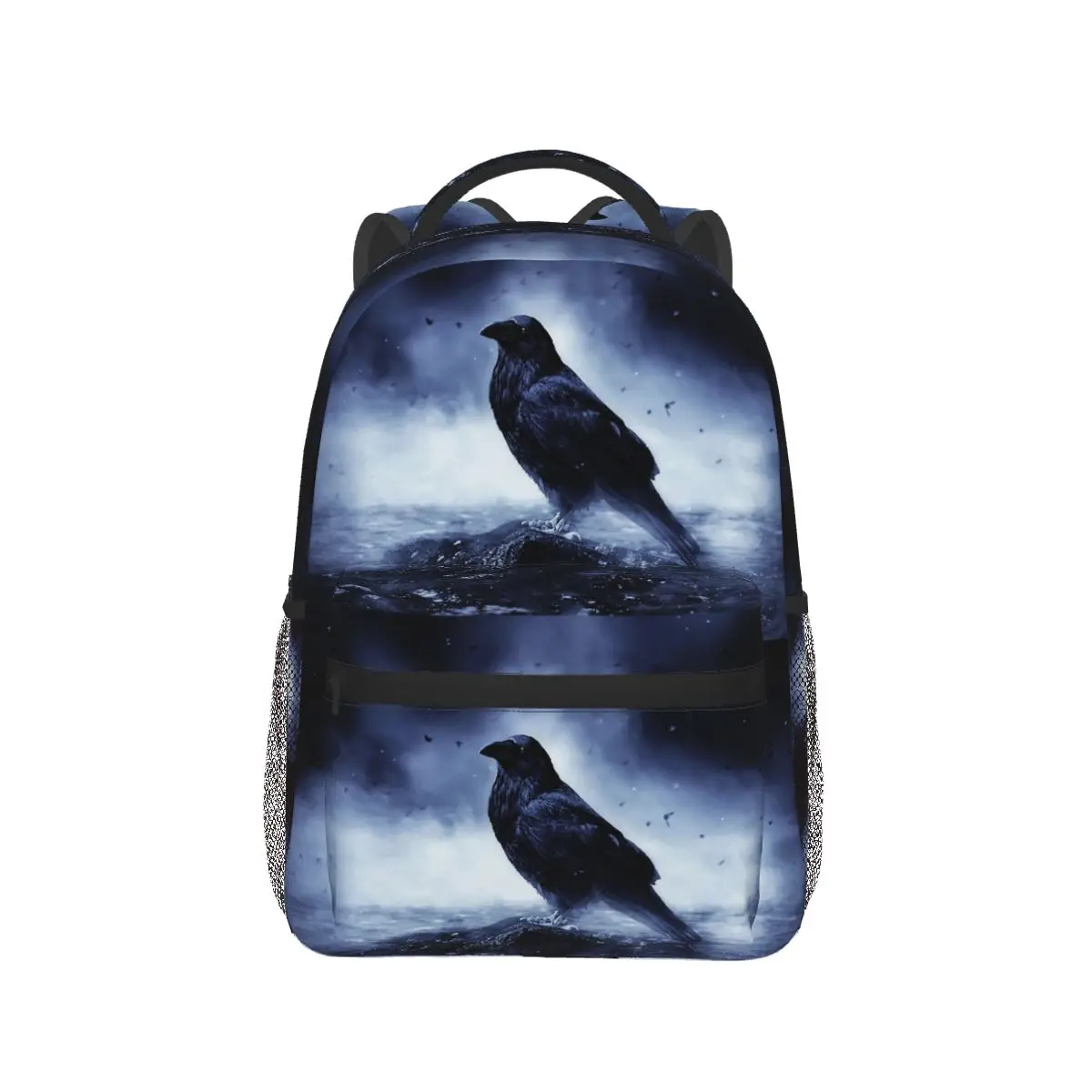 

Raven Rage Halloween Witch Gothic Scary Crow Backpack Hot Sale Daypack Kids BookBag School Bag Shoulder Bags for Men Women