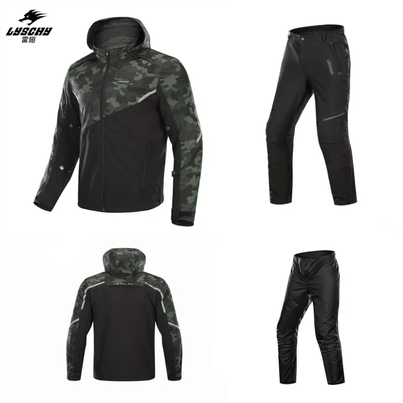 

LYSCHY Winter Warm Waterproof Oxford Cloth CE Certified Long Distance Daily Cycling Rally Motocross Motorcycle Jackets Pants