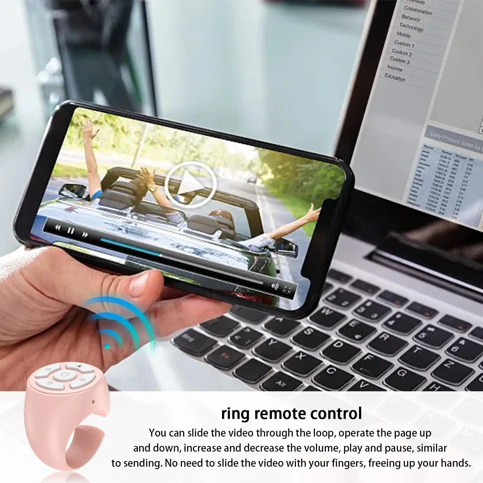 الصفحة تيرنر الفرس إصبع التمرير الصفحة تيرنر Selfie زر وحدة تحكم الهاتف المحمول للمدرسة سيارة المنزل السفر والتخييم