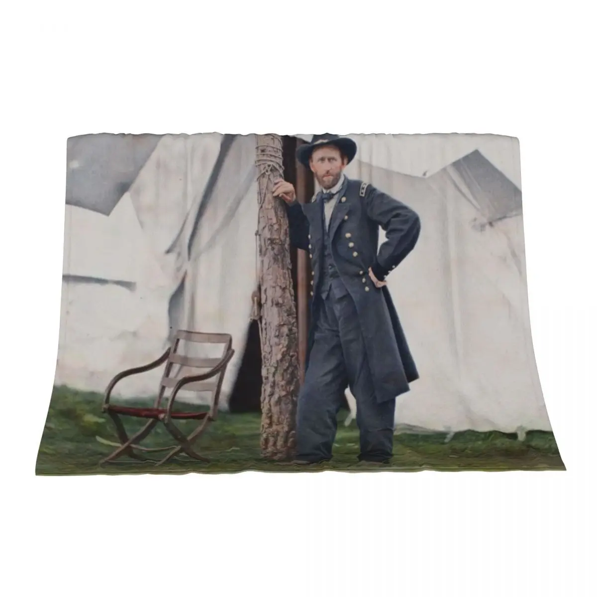 

Ulysses S. Grant at Cold Harbor, 1864 Throw Blanket Camping Plush valentine gift ideas Blankets