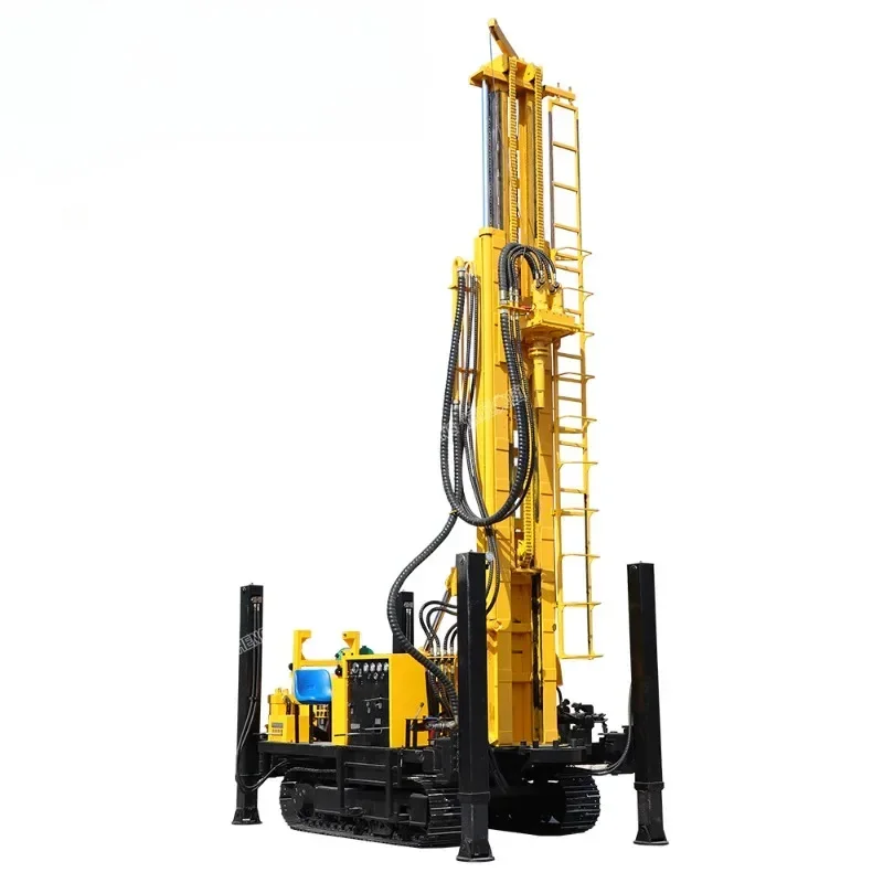 Excavator Diamond 300m Water Well Drilling Rig Deep Well China Trailer Air Compressor Pneumatic Rock