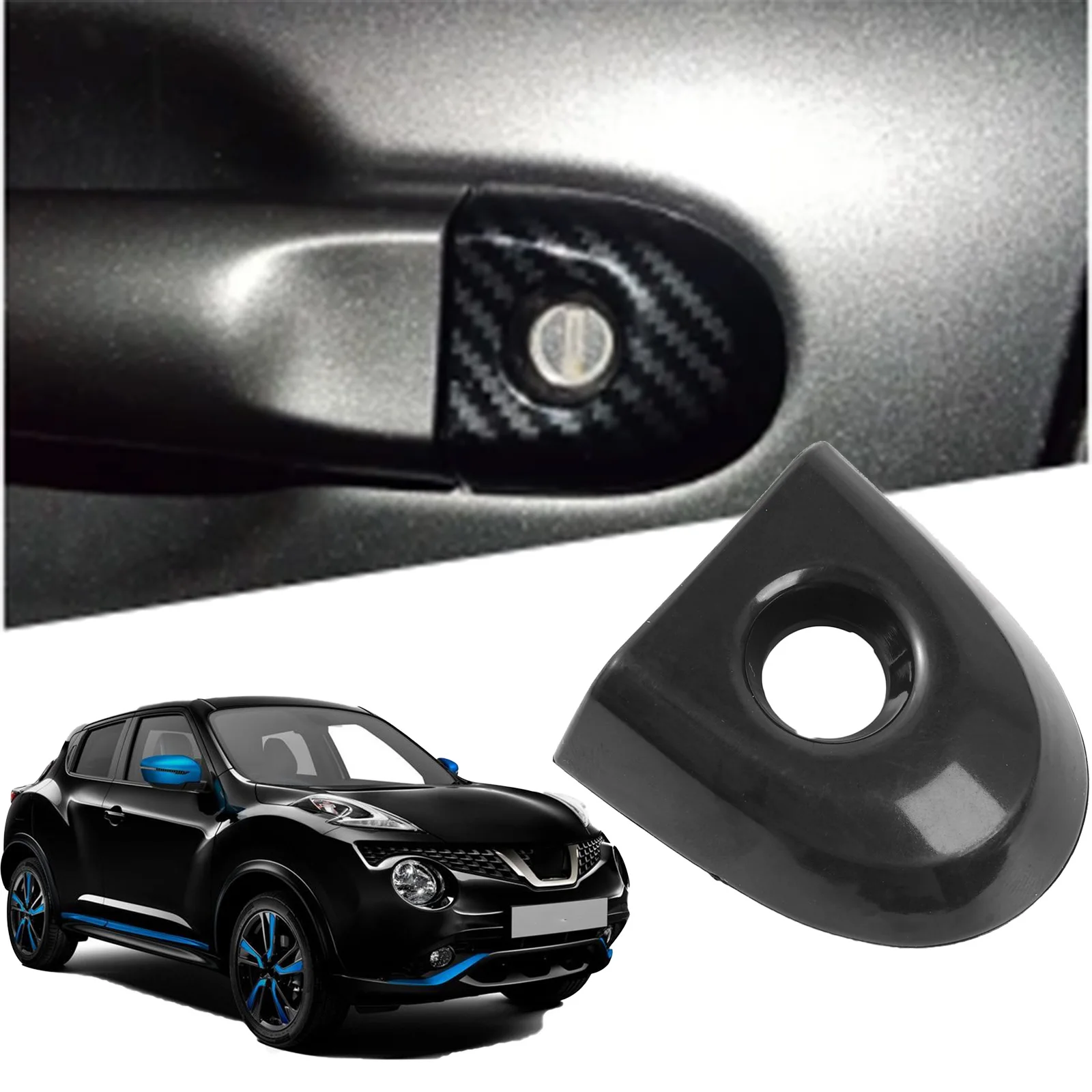 Drivers Door Lock Cover With Key Hole Black Plastic Car Accessories For Nissan Juke Micra K13 March Renault Pulse 806441KK0D