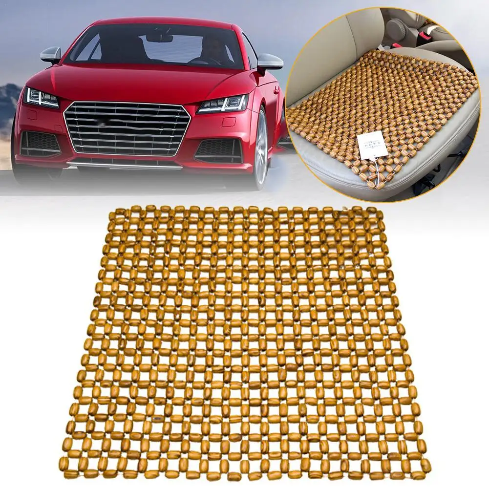 

Cool Car Seat Cushion Auto Cushion Wood Beads Thick Massage Wooden Cool Support Bead Wooden Seat Cover Universal Mat Summer