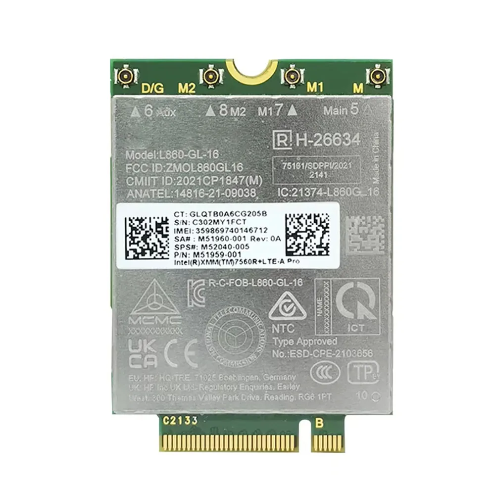 L860-GL-16 LTE Cat16 M.2 Module For EliteBook X360 1040 G5 830 840 850 Elite X2 Spectre 14U 13T Z1 Entry Tower Laptop view 4