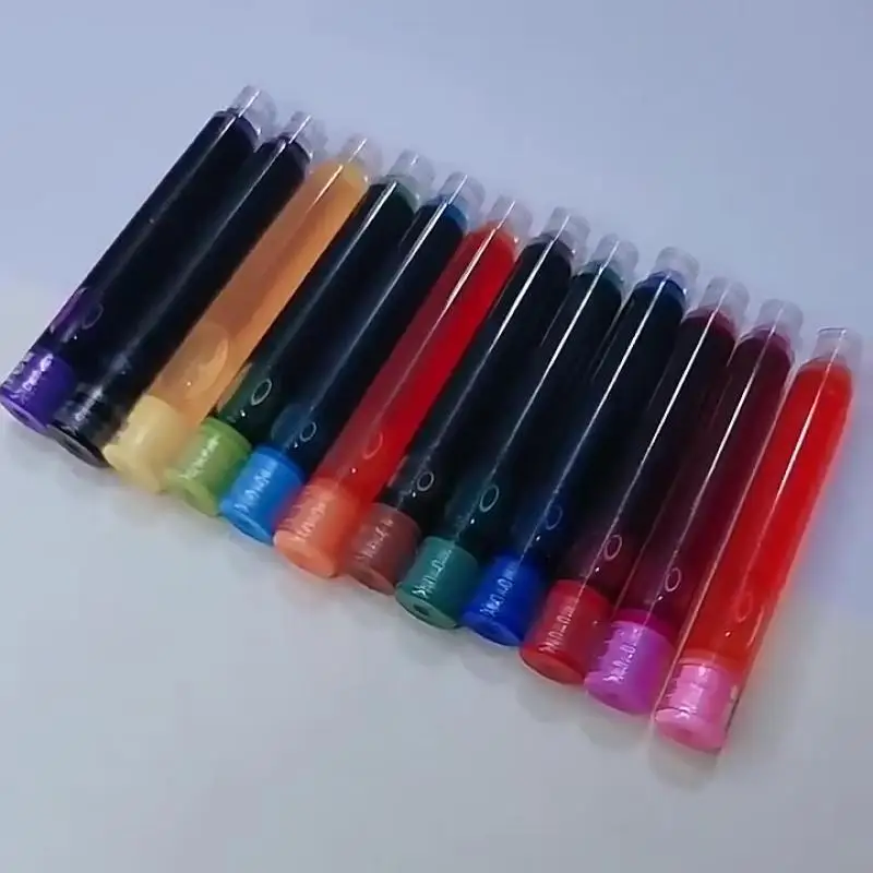 12/36 шт. 3,4 мм многоразовые стержни для рисования, школьные канцелярские принадлежности, красочный мешок с чернилами, авторучка, картриджи с чернилами, сменные чернила