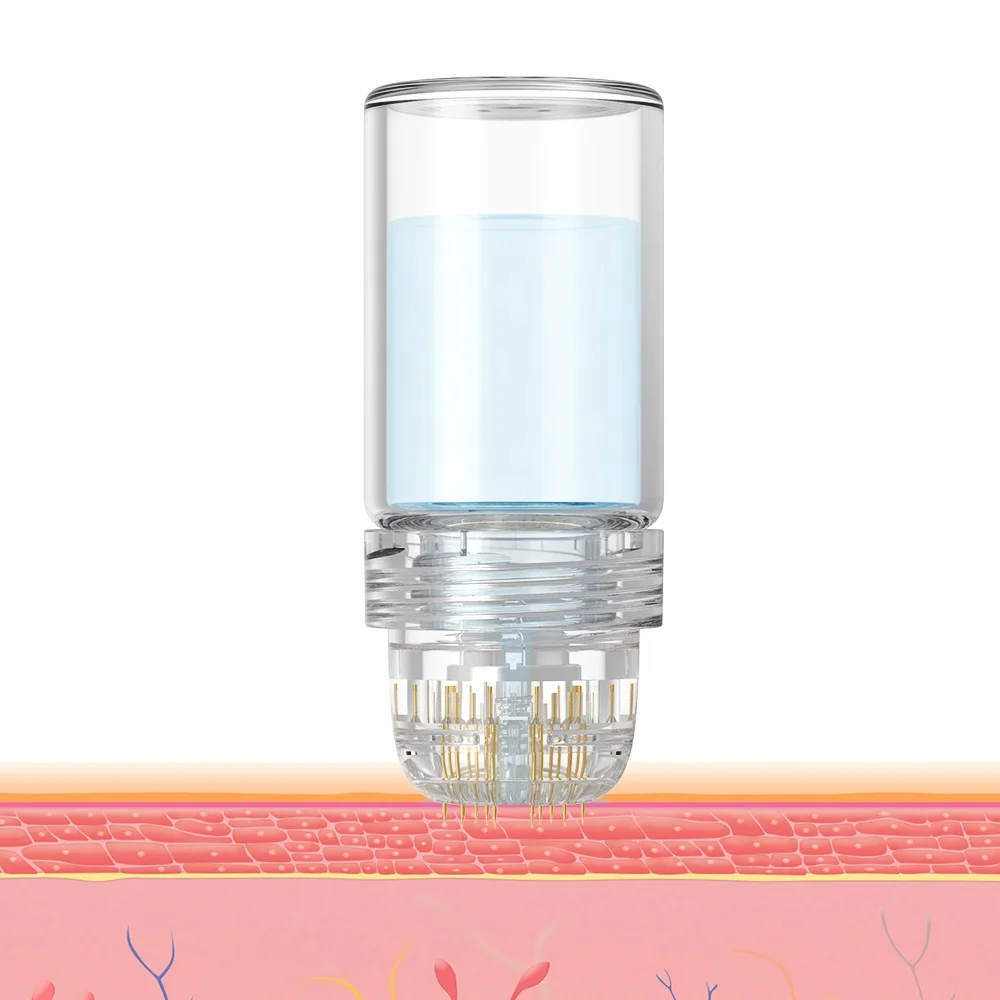 1 Stück Titan-Dermaroller, 20-Nadel-Hautstempel-Serum-Applikator - Hydra-Mikronadel, 0,25mm Nadeltiefe, Kunststoff & Glas – Detail 3