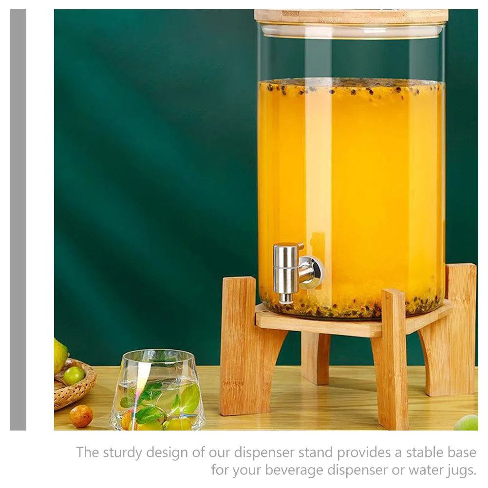 Wooden Dispenser Stand Stable Base For Beverage Water Dispenser Vase Planter Fish Tank Wood Display Holder Floor Plant Stand - Image 6