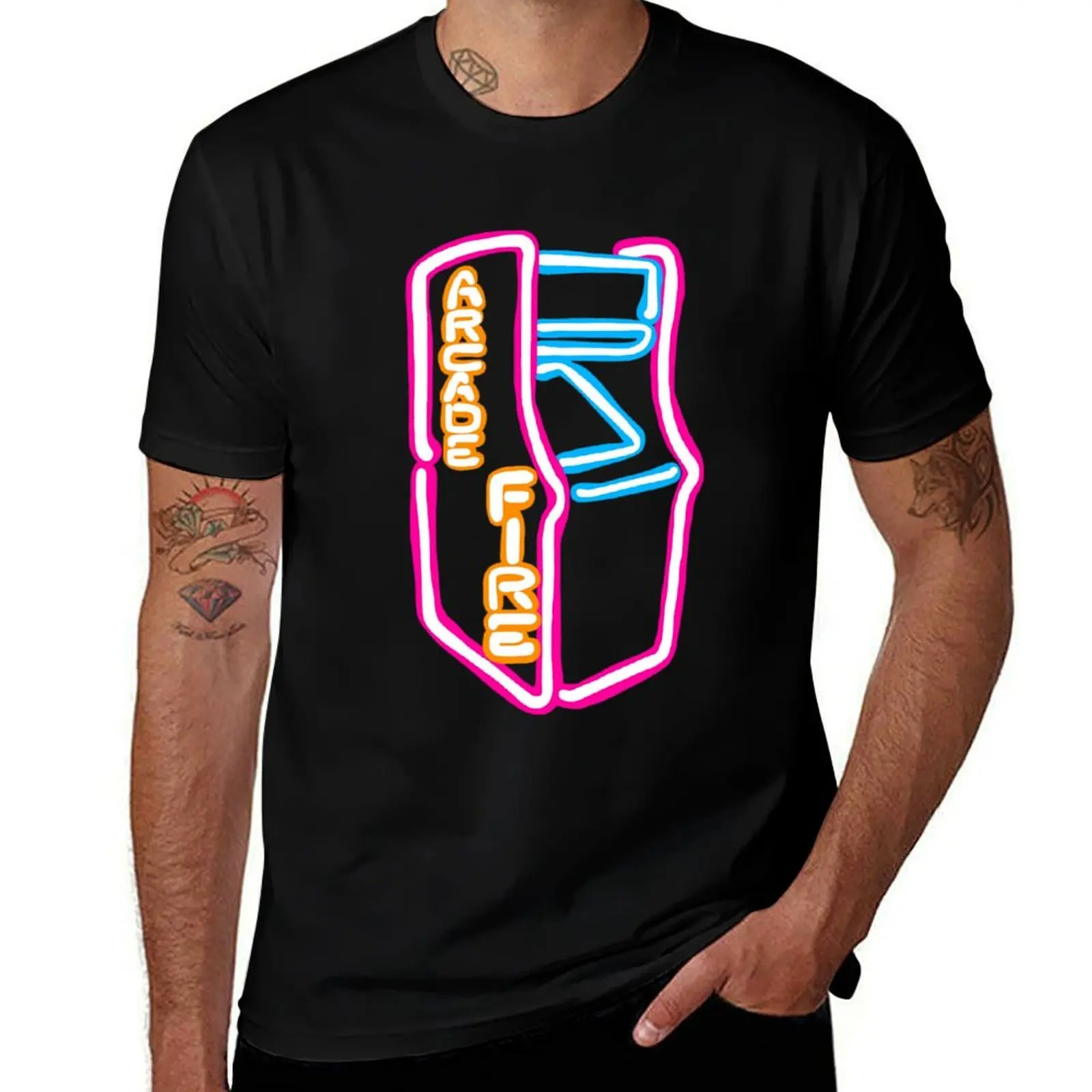 

Arcade Fire Neon T-Shirt t shirts designer g man t shirts for men T-Shirt