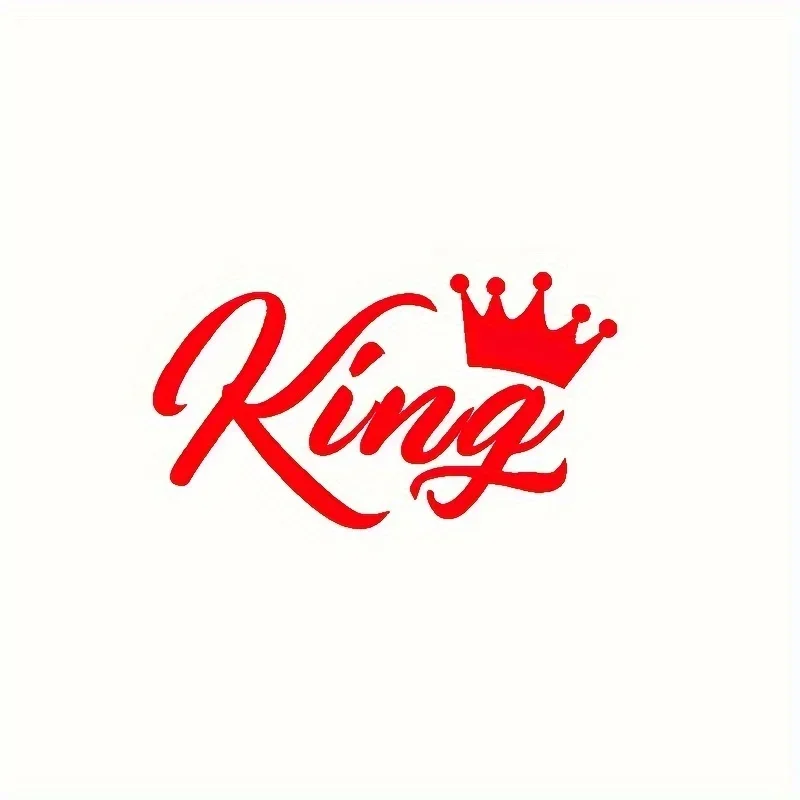 1PC "King with Crown" Car Motorcycle Sticker, Stylish Decal for Vehicle Exterior Personalization & Royal Style