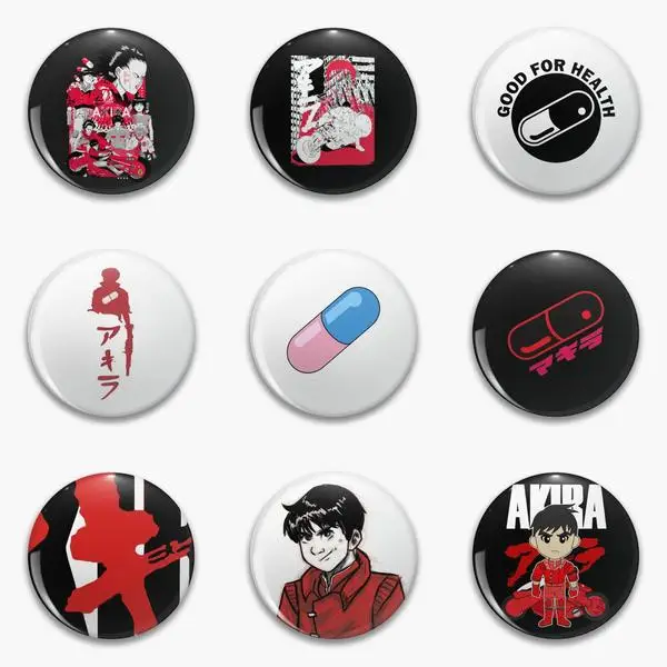 Akira Jacket Pill Logo Merchandise Of Soft Button Pin Customizable Metal Creative Lapel Pin Cartoon Decor Cute Funny Badge