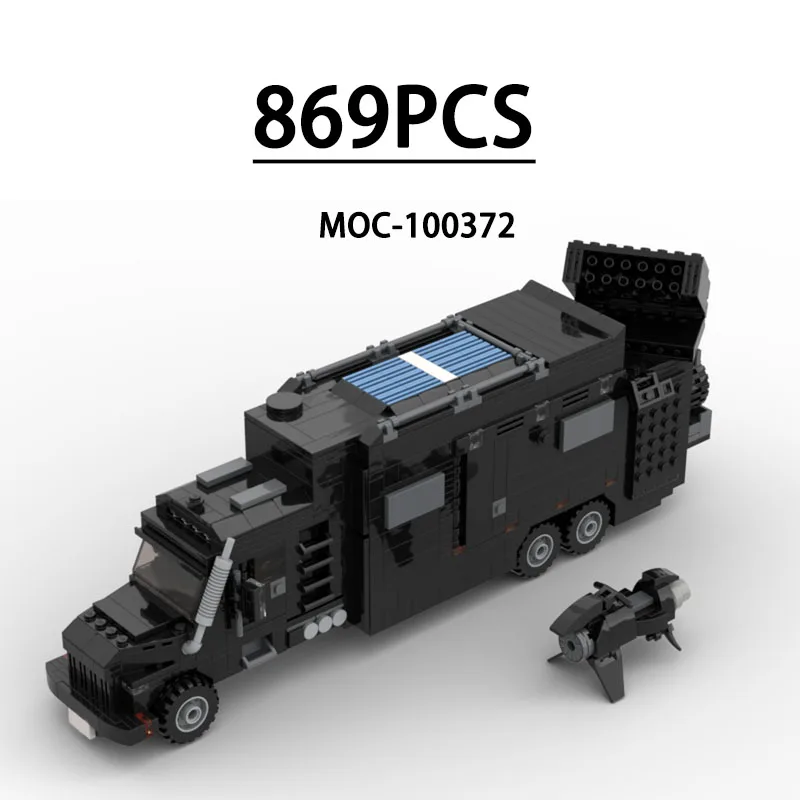 Truck MOC-100372 Horror RV House Model Car Building Block Toys 869 Parts Children's Toys Christmas Gifts Birthday Gifts for Boys