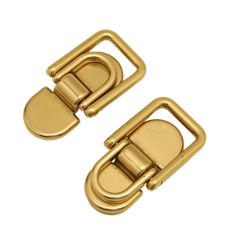 1piece Brass Bag Anchor D Ring Square Ring Bag Hanger Dual-use Connector Arch Bridge for Leather Craft Bag Strap Handle Parts