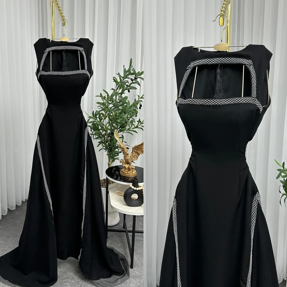 Sukienki wieczorowe w kształcie litery A z okrągłym dekoltem, eleganckie, formalne, nowoczesne, w stylu gwiazd, z temperamentem, szyte na miarę na specjalne okazje.