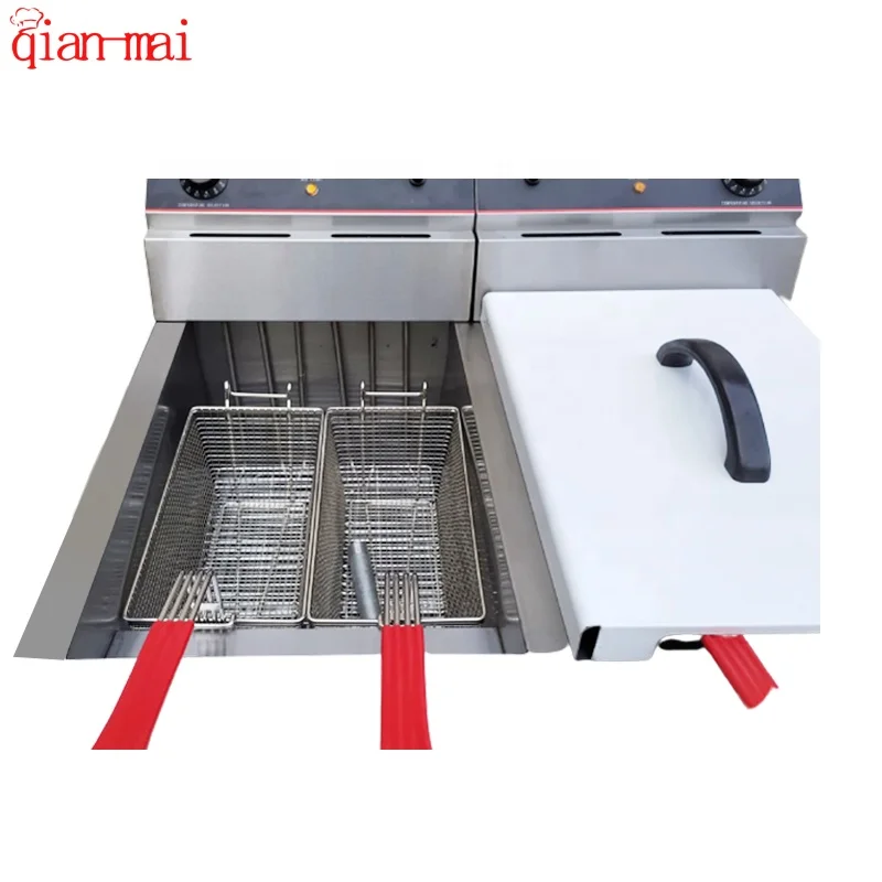 

Commercial Electric Deep Fryer with 2 Tanks & 4 Baskets for Turkey Chips Potatoes Fish Donuts