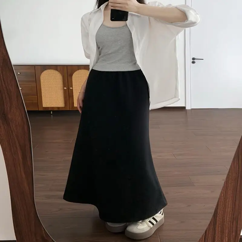 

Mermaid Skirt Women High Waist A Line Bodycon Skirt Slim Fit Elegant Casual Spring Autumn New Cute Kawaii Fashion