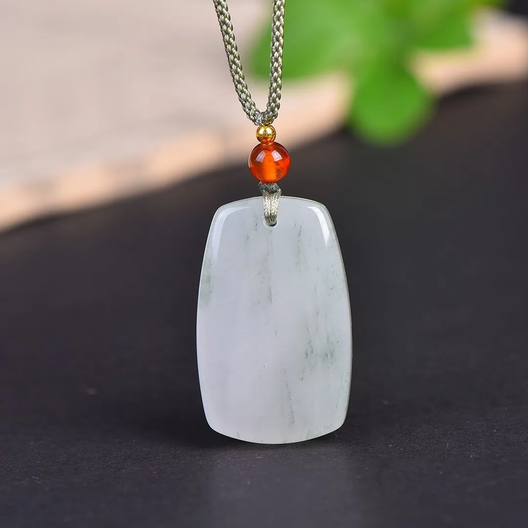 

Кулон из гладкого сине-белого нефрита Tianshan Cui, надежный и качественный бренд, мужские и женские модели.