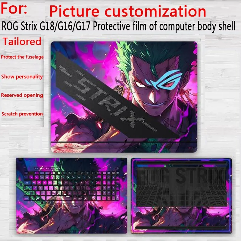 ل ASUS ROG Strix SCAR 18/16 2025/2024 ملصق G835L/G815/G635L/G615L طبقة رقيقة واقية Strix G18/G16 دفتر الجسم شل فيلم
