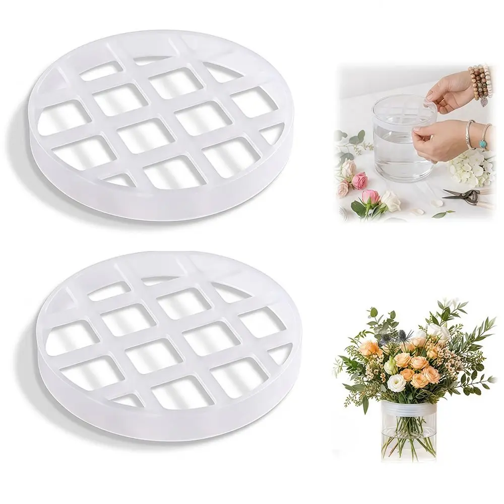 1/2Pcs Silicone Silicone Flower Arranging Grid Stretchable Flexible Reusable Flower Arranger Stretchable Structure Translucent