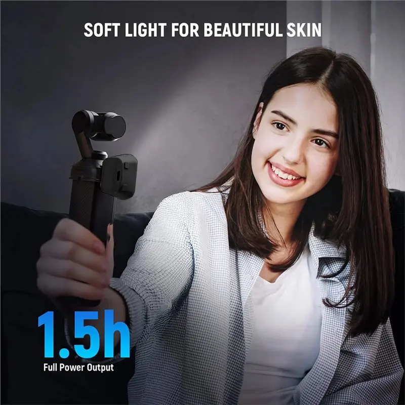 

Магнитный вспомогательный светильник для DJI OSMO Pocket 3, перезаряжаемый, пластиковый, миниатюрный светодиодный фонарь для видеосъемки и влогов - 【A74Z Miuai】