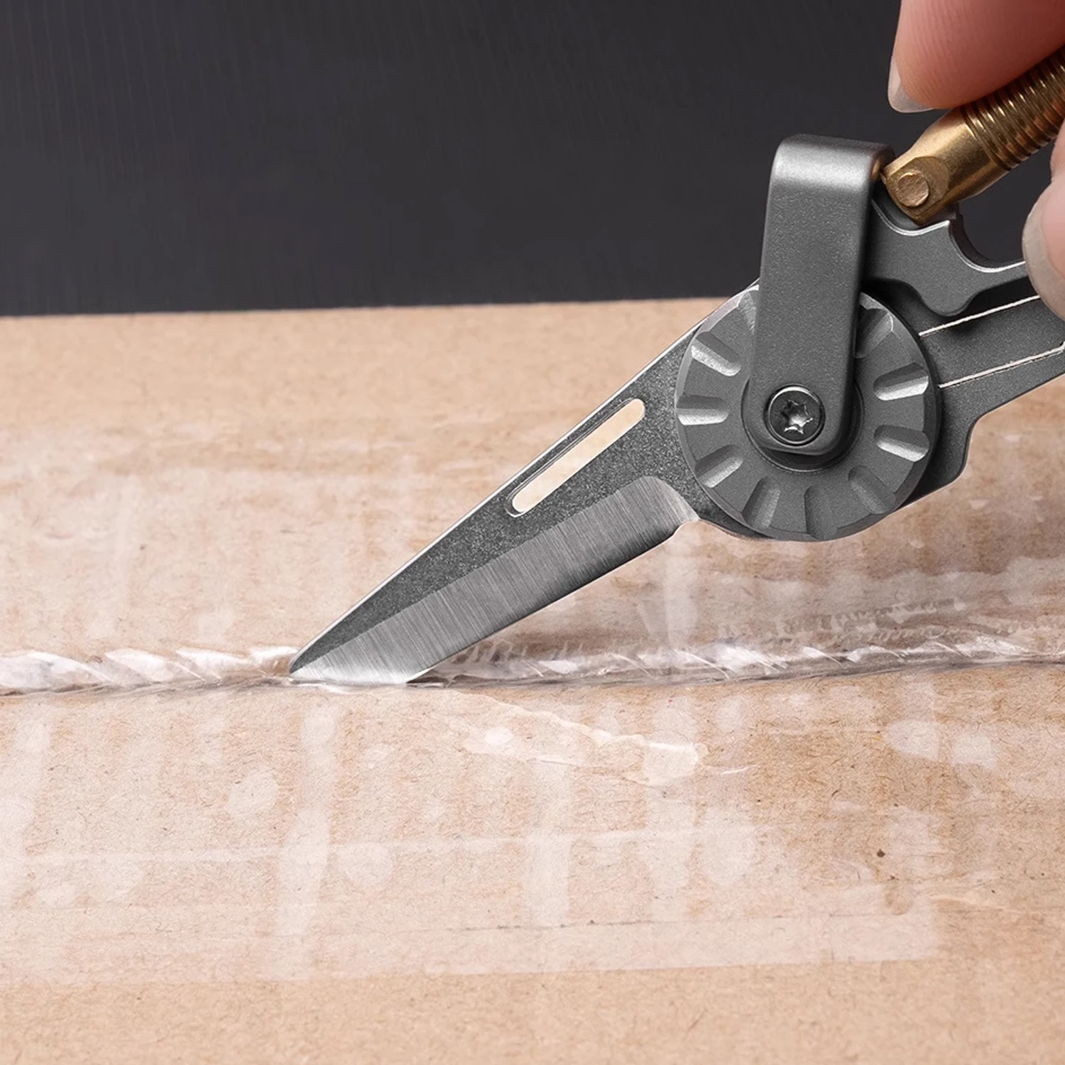 Titanium Alloy Keychain Men's Keychain Pendant Portable EDC Cutting Tool Express Knif e