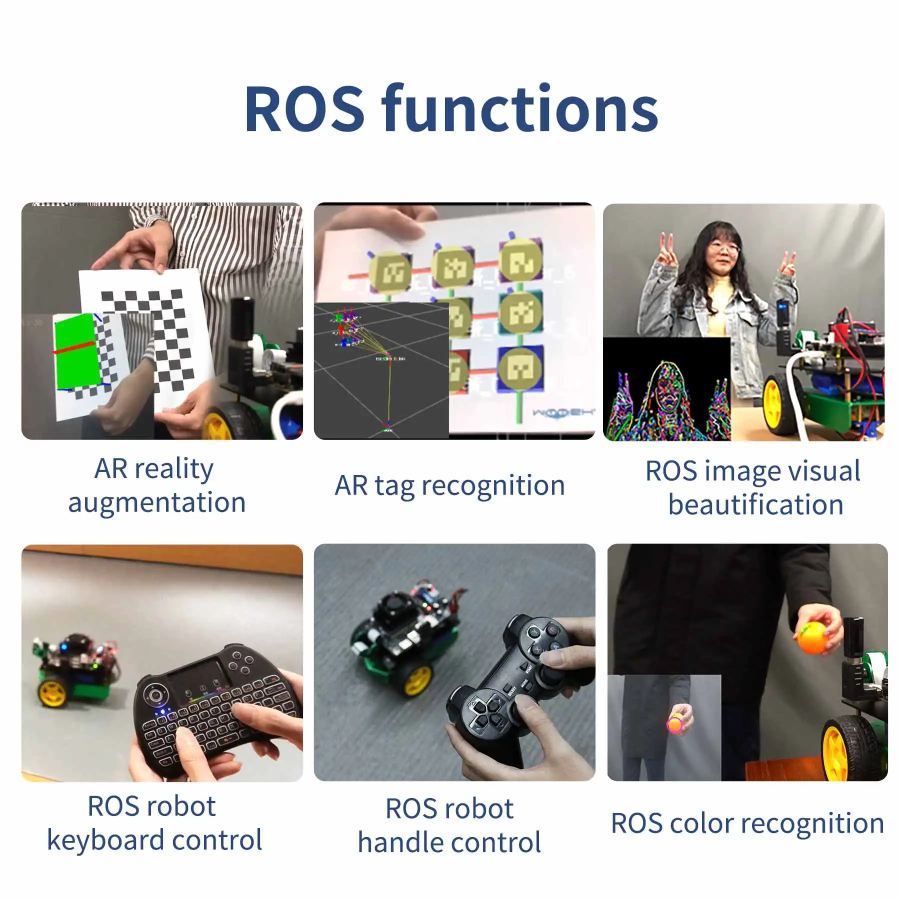 Jetbot MINI AI Visual Car Educational ROS Robot Kit Adopt OpenCV and Python3 Programming Support Autopilot Color Recognition