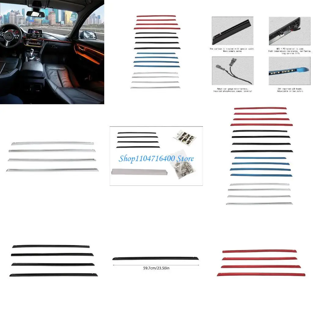 

y1gd 4x Flashing Car Door Lights for Decoration for 3 Series F30 Self-screws