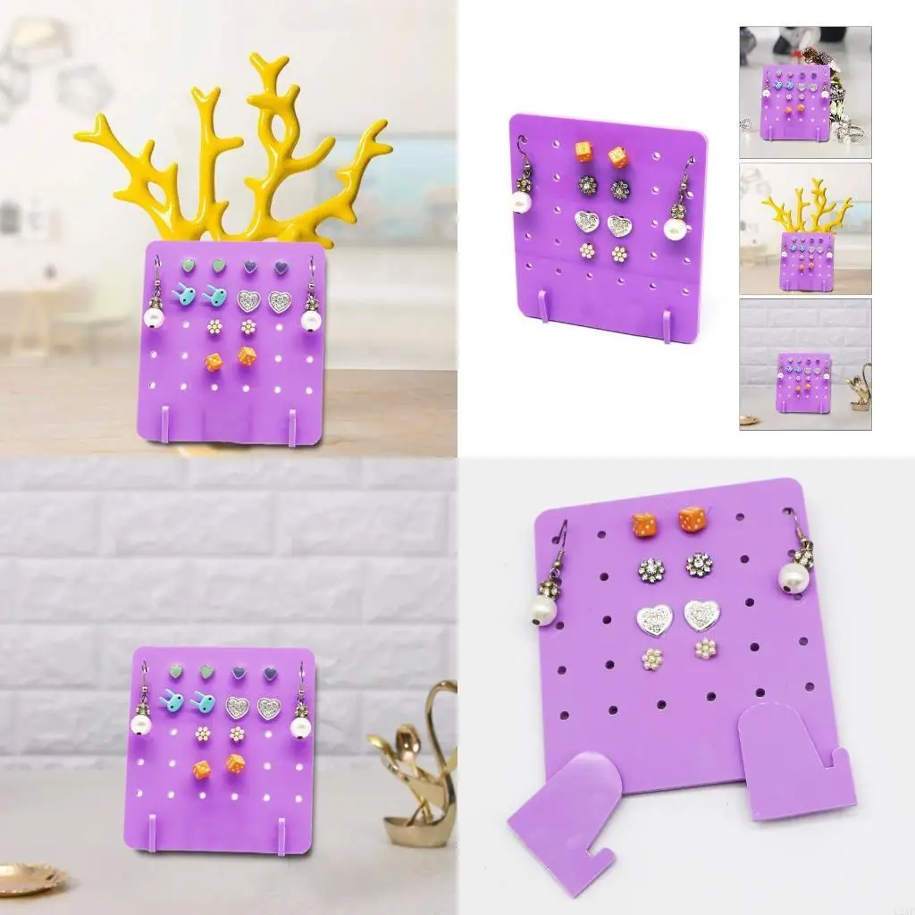 Earrings Organizers 30 Holes Holder Jewelry Display Stands Shelf