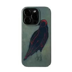 Creative INS Black Crow Child Dark Vibe Chic Artistic Phone Case for iPhone 15 14 11 12 13 Pro Max Plus Back Cover