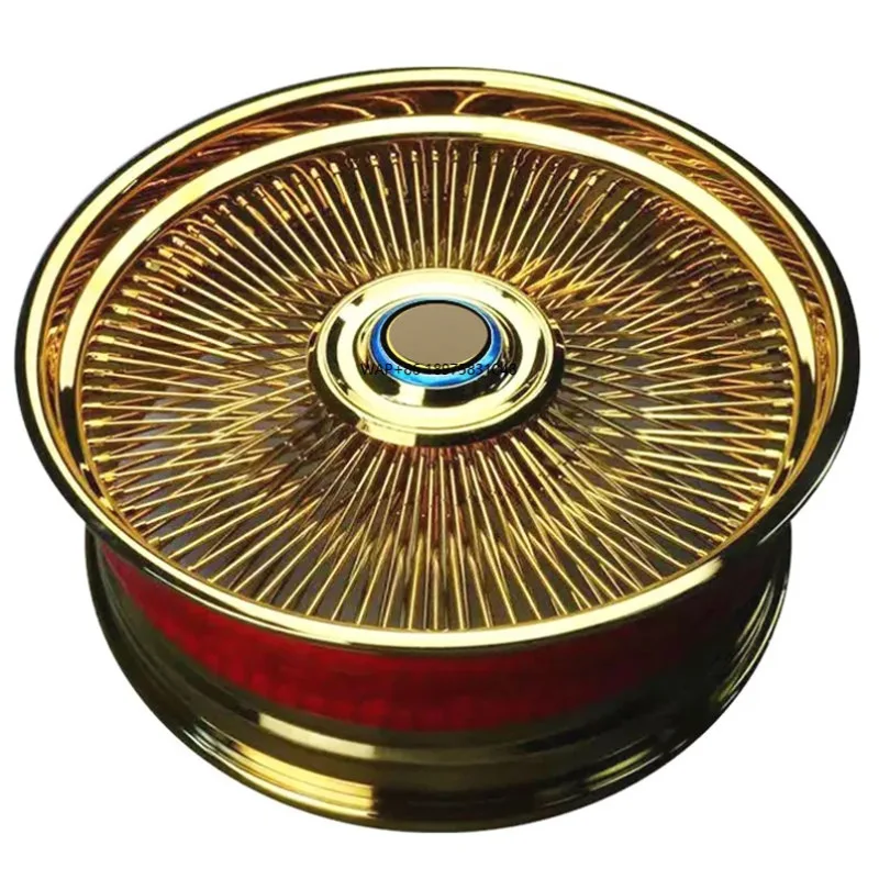 

Custom Hot-selling Chrome 20 22 24 Inch 5x5 Luxury Bus Rims 100 150 Spoke Steel Wire Wheels for Luxury Vintage Cars