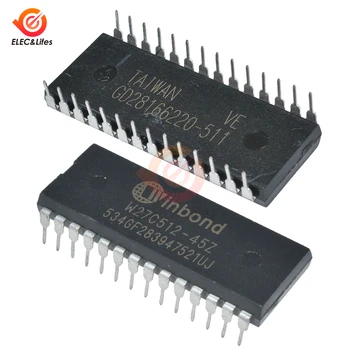 Aideepen IC 칩, W27C512 W27C512-45Z 28DIP IC EEPROM, 512KBIT, 오리지널 집적 회로, 5 개