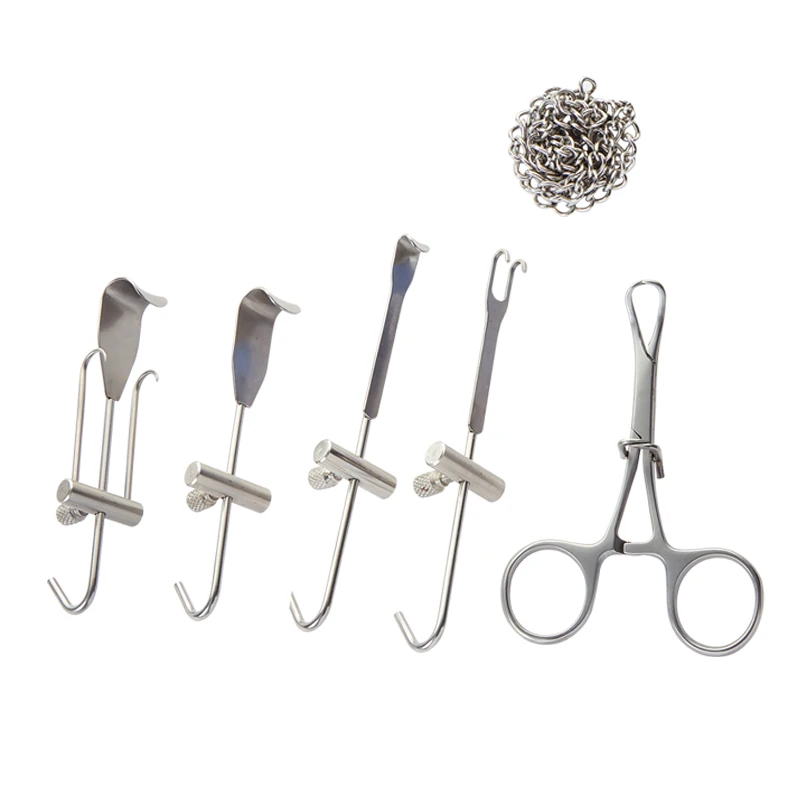 GREATLH Plastic Pull Hooks Orthopedic Retractor Cloth Towel Clamp Forceps Plastic Instrument Stainless Steel