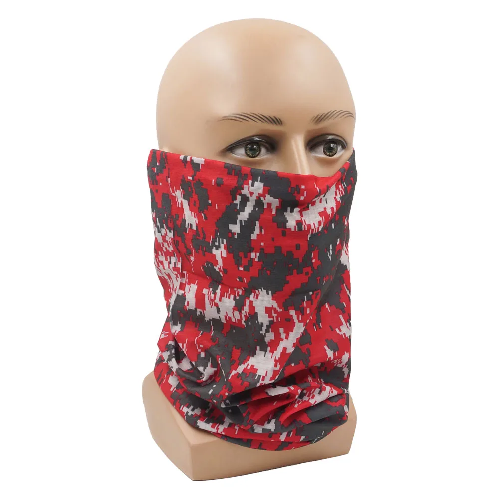 Balaclava de camuflagem tática para homens e mulheres, polainas de pescoço, máscara facial, lenço, bandana, Wargame, PC, ao ar livre, caça,